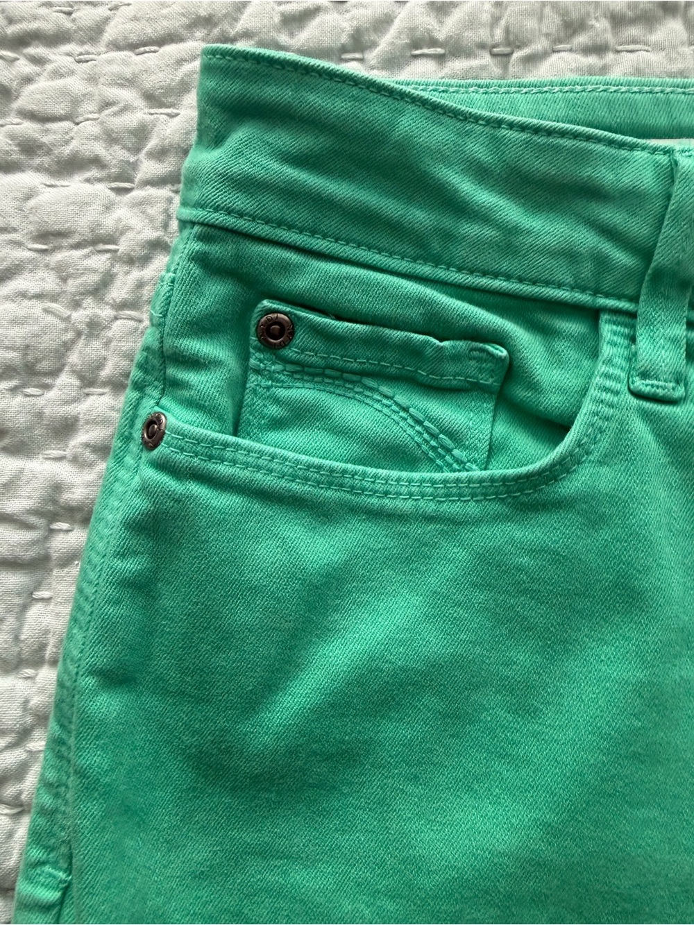 NYDJ Clarissa Ankle Skinny Jeans Mint Spearmint Green Lift Tuck Size 10 - Picture 5 of 11
